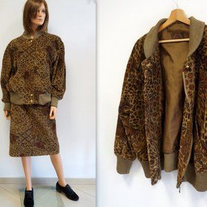 Bogner corduroy set jacket skirt 2x